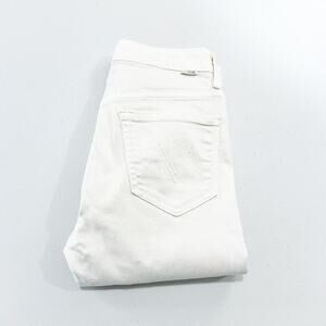 Mother High Waisted Looker Soft Focus Off White Denim Jeans Size 25